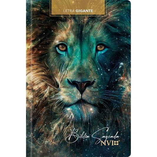Bíblia Sagrada leão estrela  letra gigante – NVI capa dura