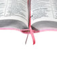 Bíblia Sagrada Letra Gigante Almeida Revista e Atualizada rosa Nobre com indice - -
