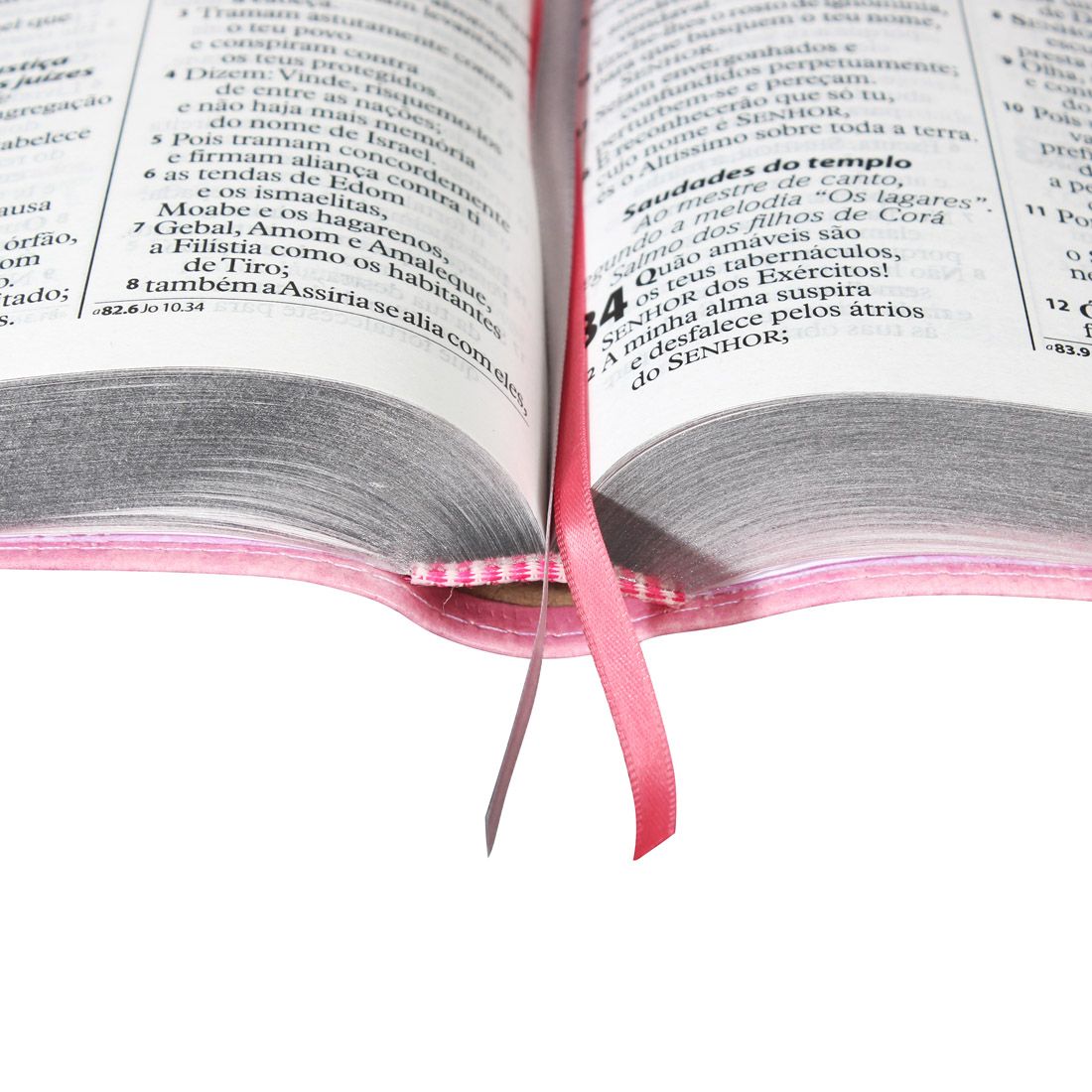 Bíblia Sagrada Letra Gigante Almeida Revista e Atualizada rosa Nobre com indice - entrega entre 5-10/12