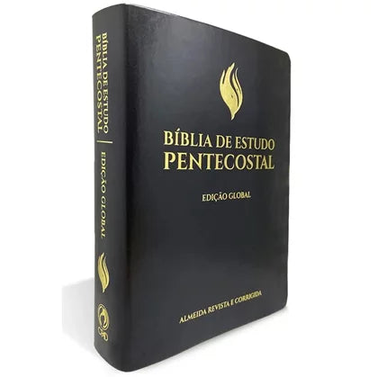 Bíblia de Estudo Pentecostal |  ARC | Letra Grande | Capa Luxo Preta