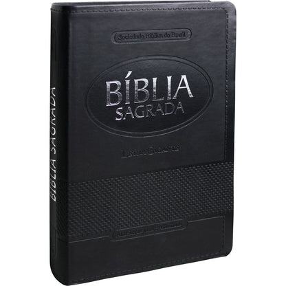 Bíblia  Letra Gigante com índice Almeida Revista e atualizada Preta com índice