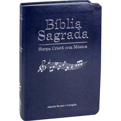 Bíblia Sagrada com harpa e música