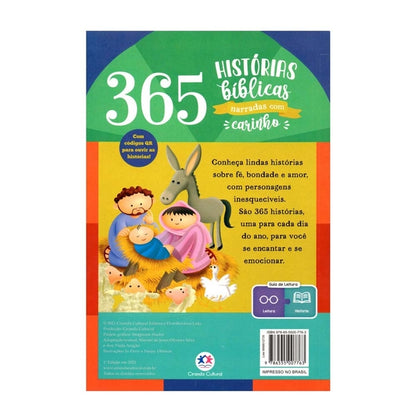 Livro Infantil 365 Histórias Bíblicas Narradas com Carinho - Ciranda Cultural