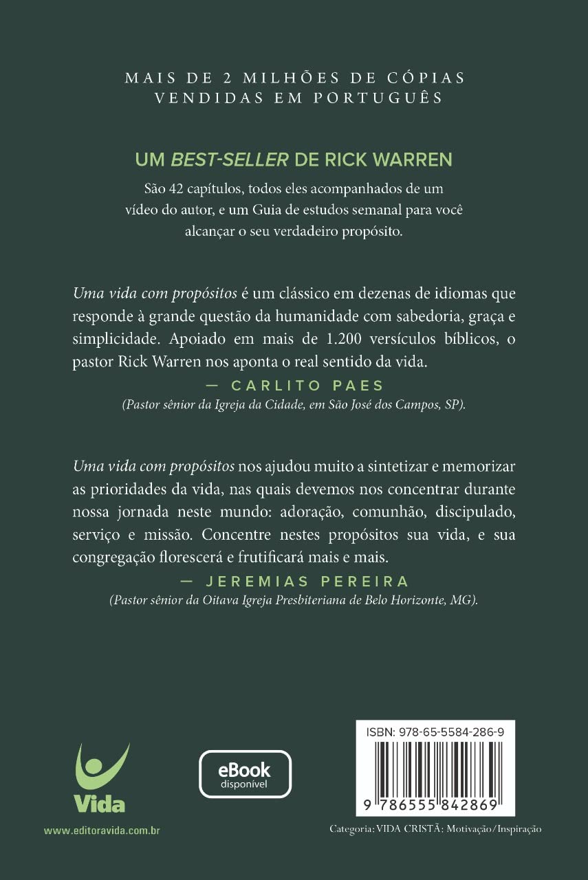 Uma Vida Com Propósitos - Rick Warren Com Guia de Estudos