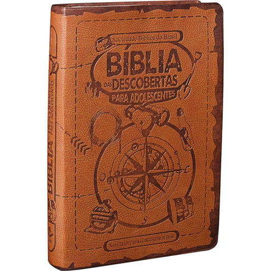 Bíblia das Descobertas para Adolescentes- luxo marrom -