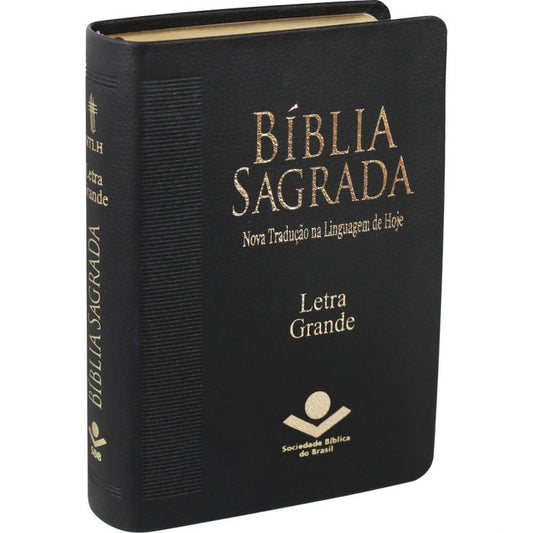 Bíblia Sagrada Letra Grande Nova tradução na linguagem de hoje.capa preta.